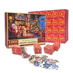 Jigsaw Puzzle Advent Calendar With Poster Included 1008 Pieces 27.5x19.7in 42 Pi